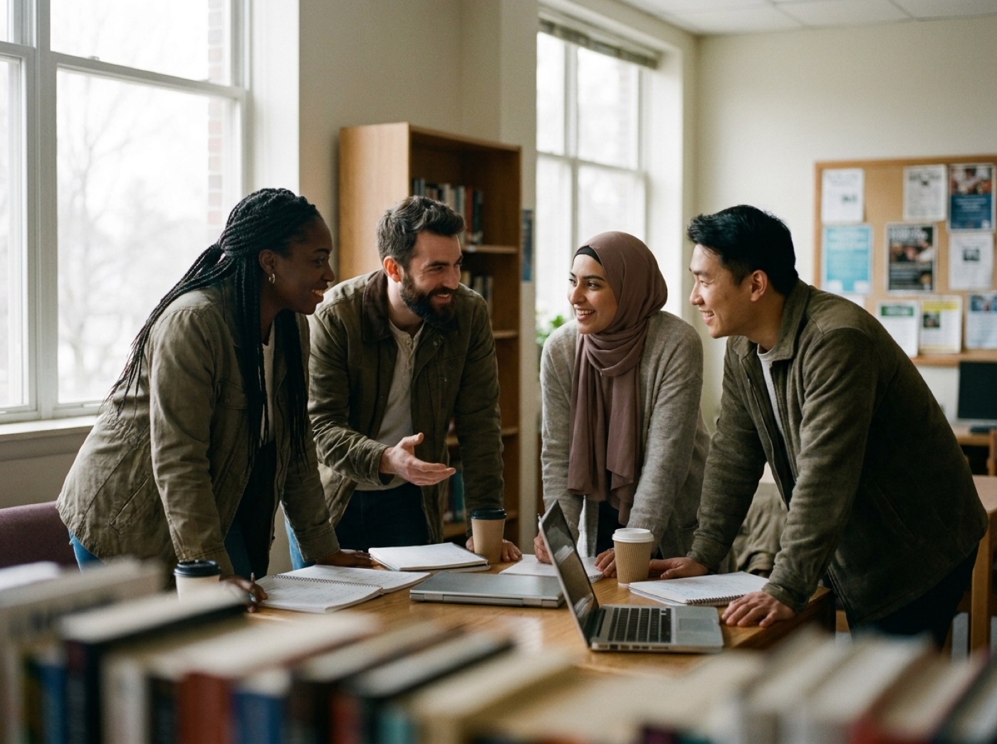 Nontraditional medical students planning a new chapter together